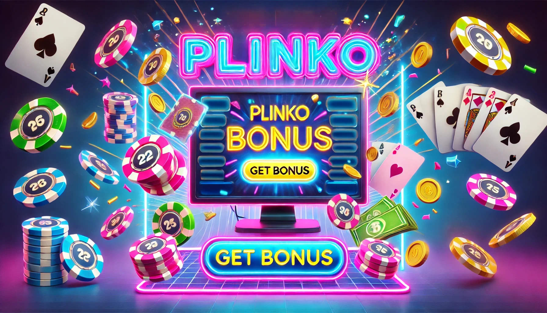 Plinko Game Casino Bonus Banner.